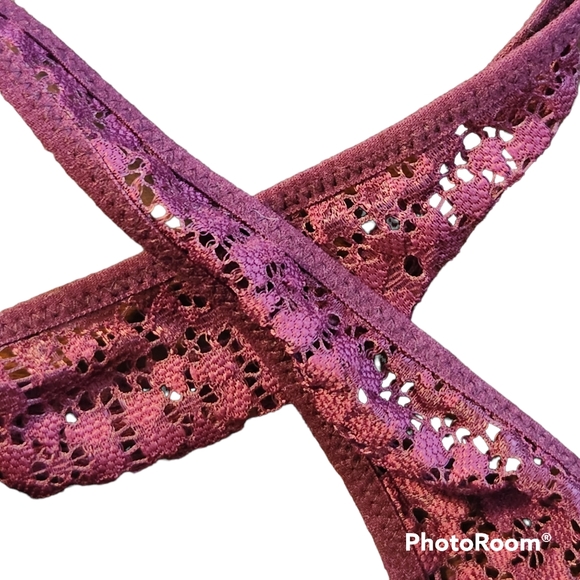 VICTORIAS SECRET UPLIFT SEMI DEMI BRA LACE RACERBACK SIZE 34B EUC - Picture 5 of 10